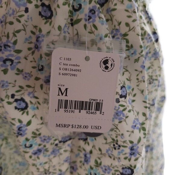 Free People Womens Medium Petunia Mini Dress Tea Combo Floral - Picture 6 of 11